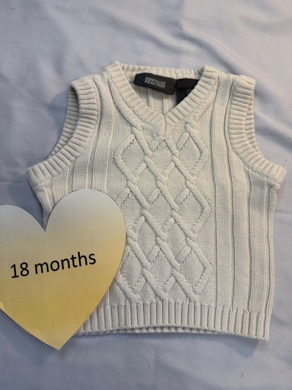 Kenneth Cole Reaction - 100% cotton knit vest. Size 18 months